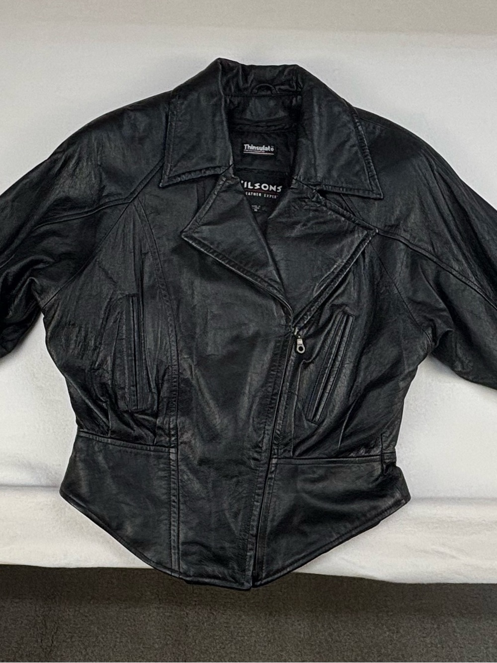 Wilson Black Leather Moto-Style Jacket